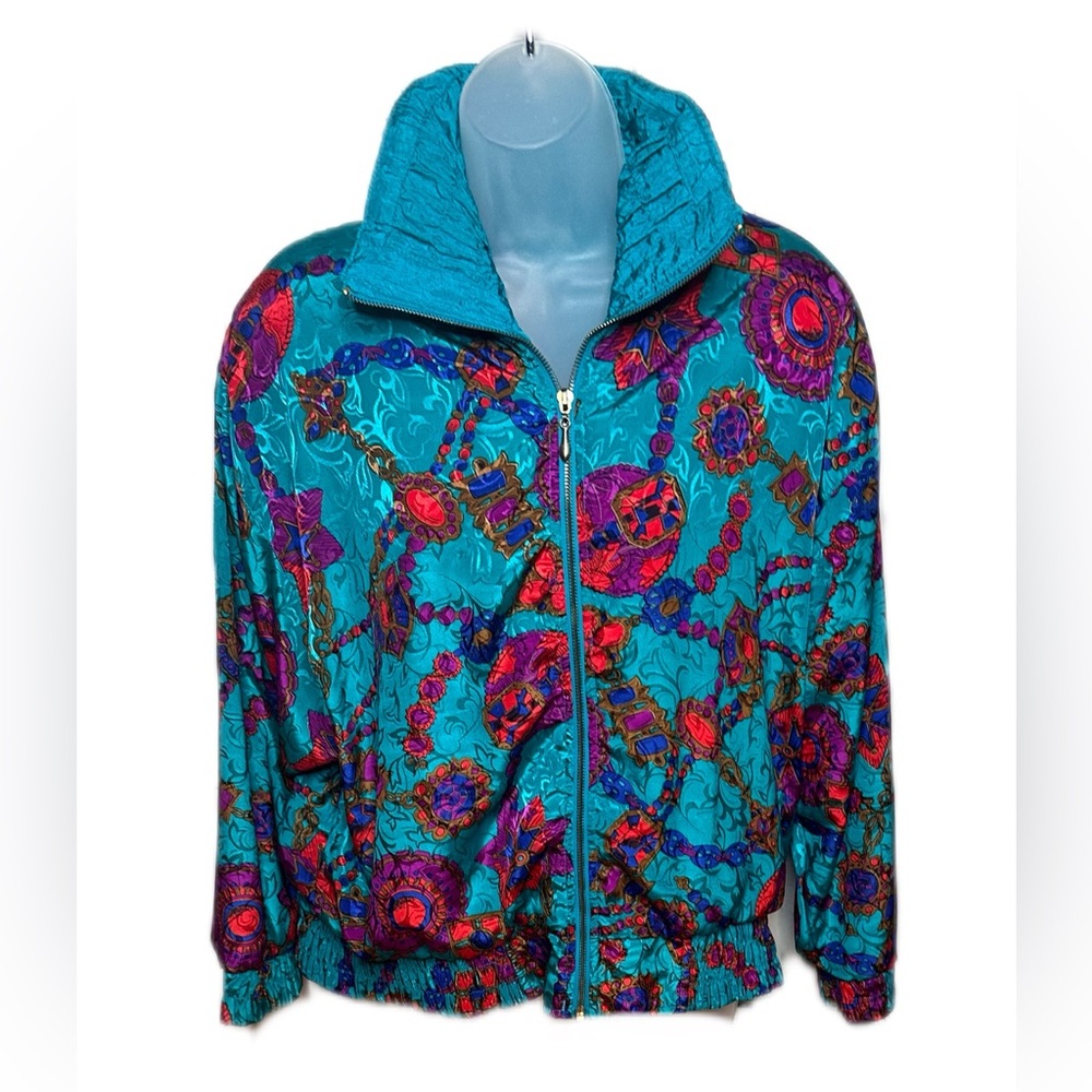 Vintage Women's Sporty Windbreaker Jacket Size Small